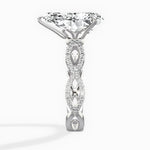 Infinity Band Vintage Style Engagement Ring - The Better Diamonds