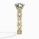 Infinity Band Vintage Style Engagement Ring - The Better Diamonds