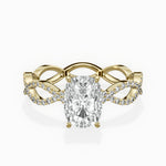 Infinity Band Vintage Style Engagement Ring - The Better Diamonds
