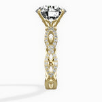 Infinity Band Vintage Style Engagement Ring - The Better Diamonds
