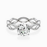Infinity Band Vintage Style Engagement Ring - The Better Diamonds