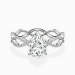Infinity Band Vintage Style Engagement Ring - The Better Diamonds
