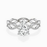 Infinity Band Vintage Style Engagement Ring - The Better Diamonds