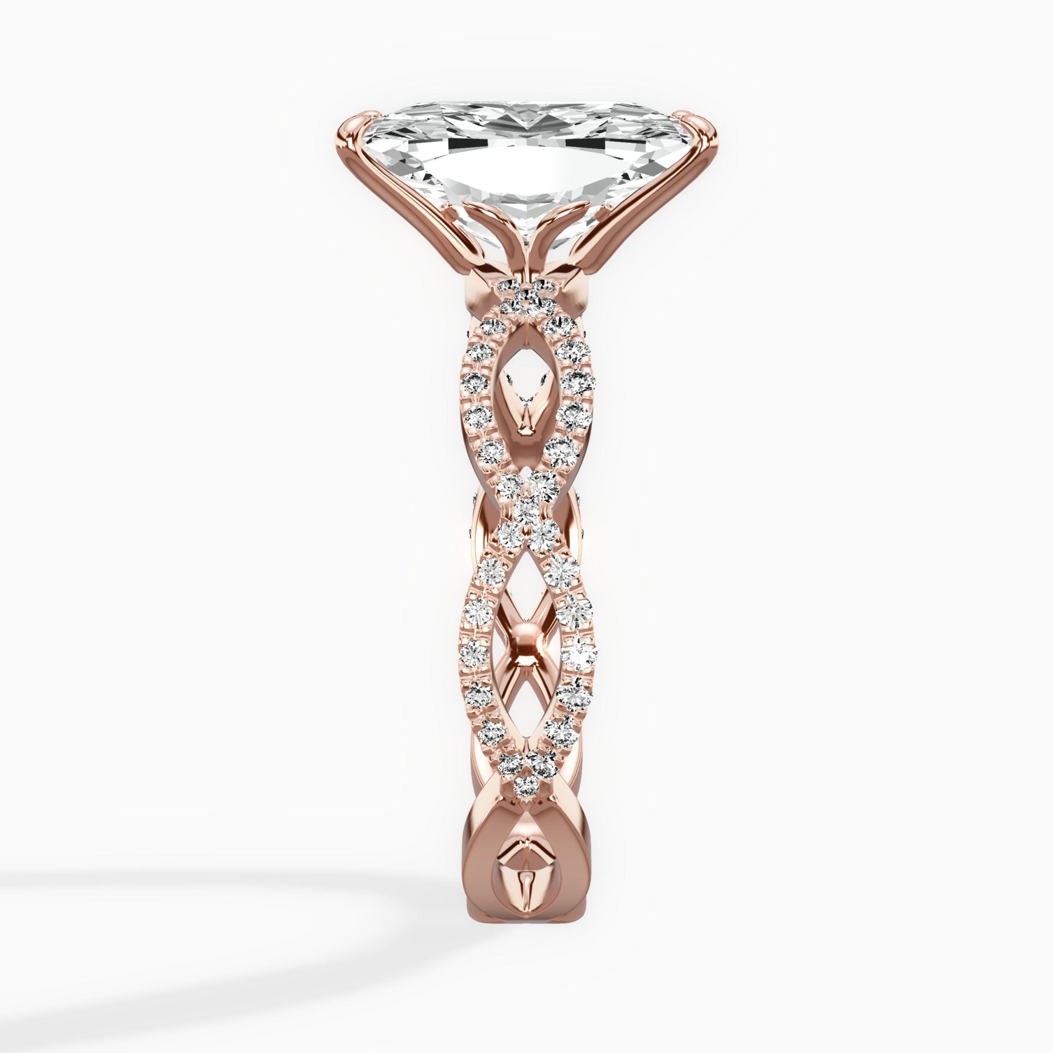 Infinity Band Vintage Style Engagement Ring - The Better Diamonds