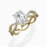 Infinity Band Vintage Style Engagement Ring - The Better Diamonds