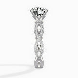 Infinity Band Vintage Style Engagement Ring - The Better Diamonds