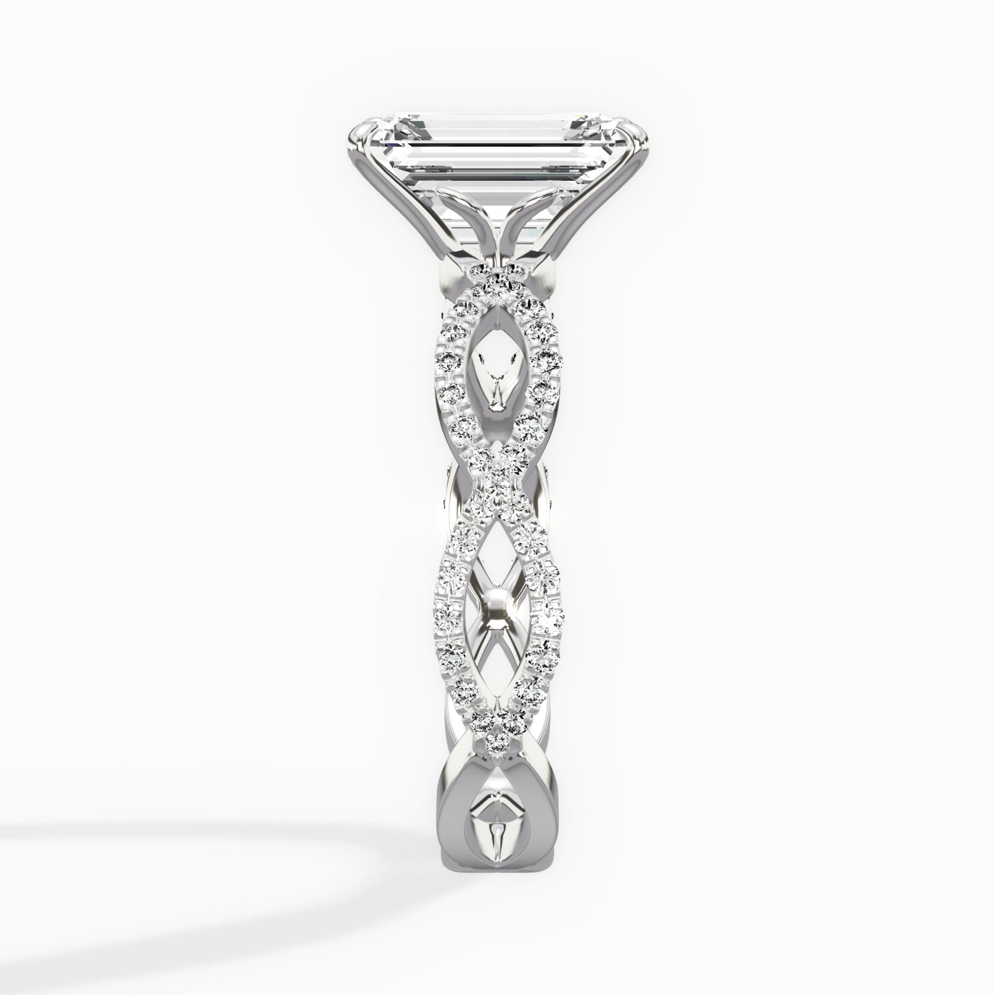 Infinity Band Vintage Style Engagement Ring - The Better Diamonds