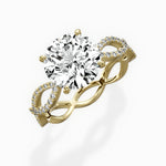 Infinity Band Vintage Style Engagement Ring - The Better Diamonds