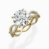 Infinity Band Vintage Style Engagement Ring - The Better Diamonds