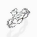 Infinity Band Vintage Style Engagement Ring - The Better Diamonds