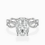 Infinity Band Vintage Style Engagement Ring - The Better Diamonds