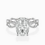 Infinity Band Vintage Style Engagement Ring - The Better Diamonds