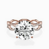 Infinity Band Vintage Style Engagement Ring - The Better Diamonds