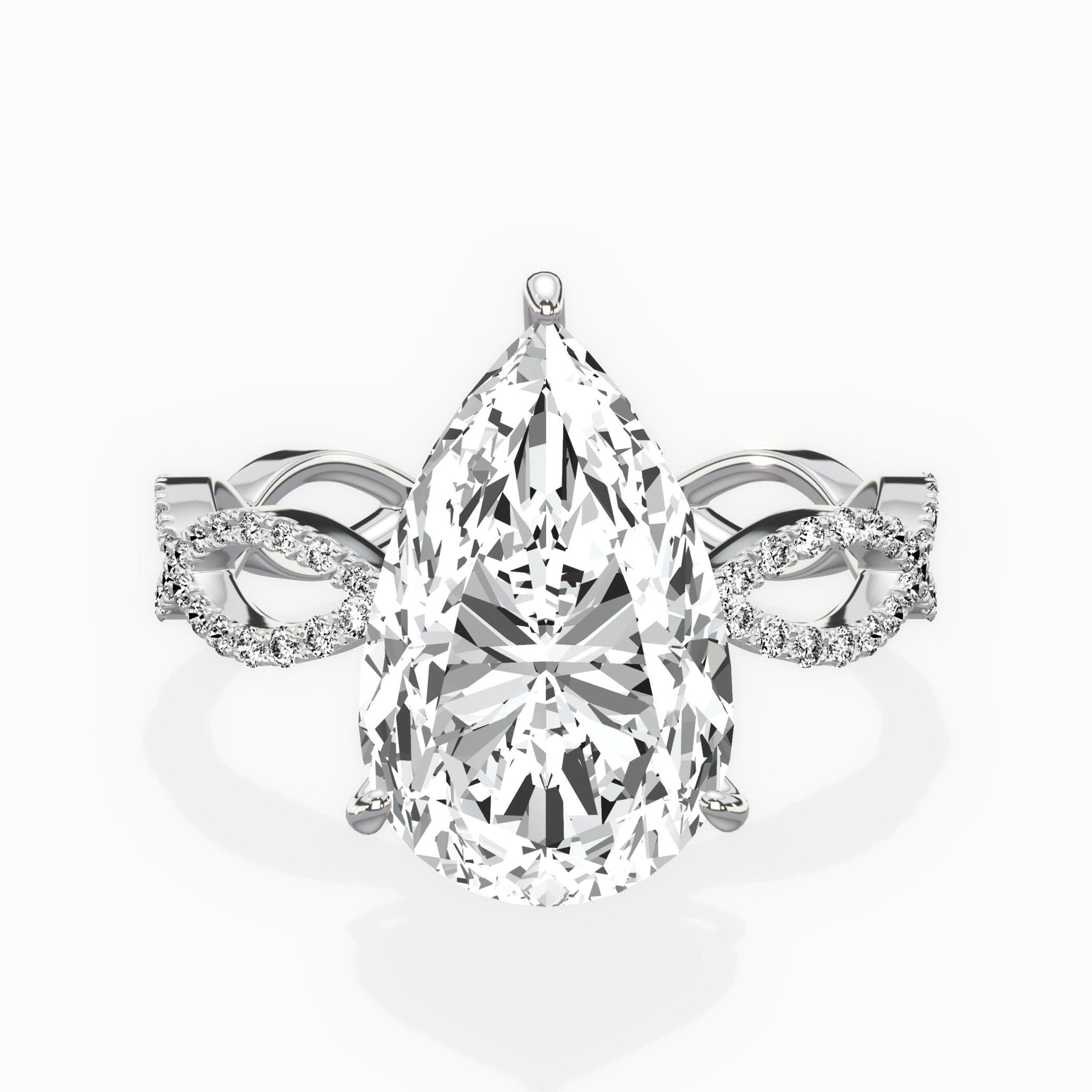Infinity Band Vintage Style Engagement Ring - The Better Diamonds
