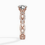 Infinity Band Vintage Style Engagement Ring - The Better Diamonds