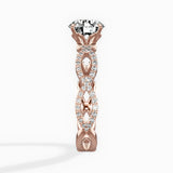 Infinity Band Vintage Style Engagement Ring - The Better Diamonds