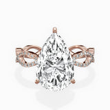 Infinity Band Vintage Style Engagement Ring - The Better Diamonds