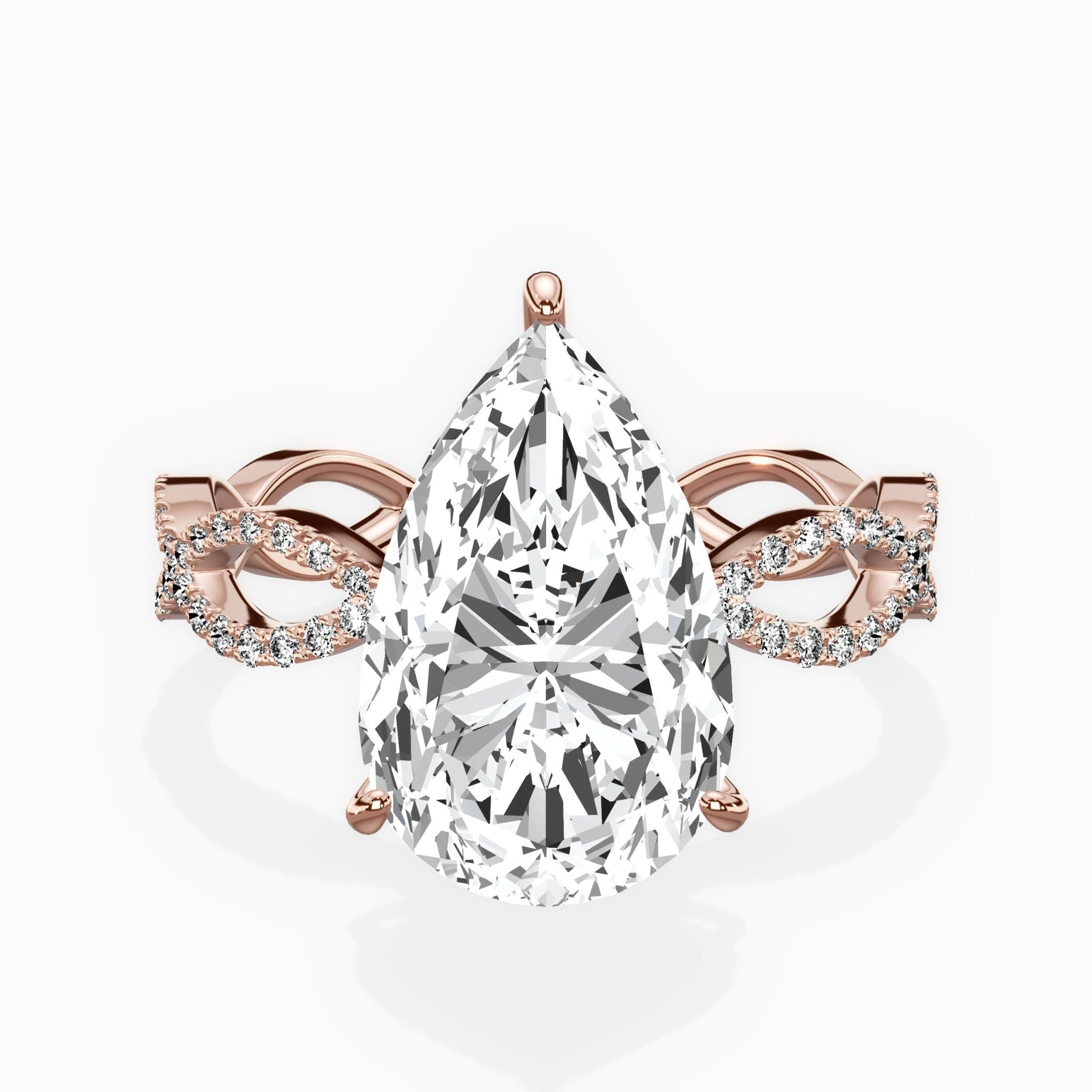 Infinity Band Vintage Style Engagement Ring - The Better Diamonds