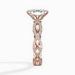 Infinity Band Vintage Style Engagement Ring - The Better Diamonds