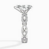 Infinity Band Vintage Style Engagement Ring - The Better Diamonds
