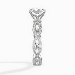Infinity Band Vintage Style Engagement Ring - The Better Diamonds