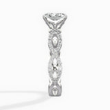 Infinity Band Vintage Style Engagement Ring - The Better Diamonds