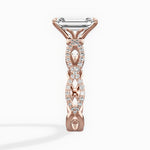 Infinity Band Vintage Style Engagement Ring - The Better Diamonds