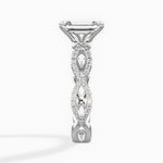 Infinity Band Vintage Style Engagement Ring - The Better Diamonds