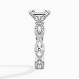 Infinity Band Vintage Style Engagement Ring - The Better Diamonds
