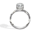 Infinity Hidden Halo 2.01 ct Oval Engagement Ring in White Gold - The Better Diamonds