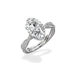 Infinity Hidden Halo 2.01 ct Oval Engagement Ring in White Gold - The Better Diamonds