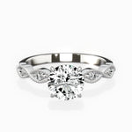 Infinity Solitaire 1.02 ct Round Engagement Ring in White Gold - The Better Diamonds