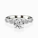 Infinity Solitaire 1.02 ct Round Engagement Ring in White Gold - The Better Diamonds