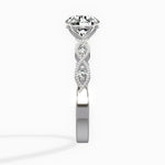 Infinity Solitaire 1.02 ct Round Engagement Ring in White Gold - The Better Diamonds