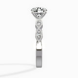 Infinity Solitaire 1.02 ct Round Engagement Ring in White Gold - The Better Diamonds