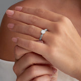 Infinity Solitaire 1.02 ct Round Engagement Ring in White Gold - The Better Diamonds