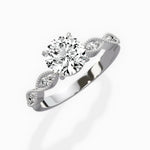 Infinity Solitaire 1.02 ct Round Engagement Ring in White Gold - The Better Diamonds