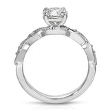 Infinity Solitaire Round Engagement Ring in White Gold