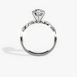 Intertwined Solitaire 1.01 ct Round Engagement Ring in White Gold - The Better Diamonds