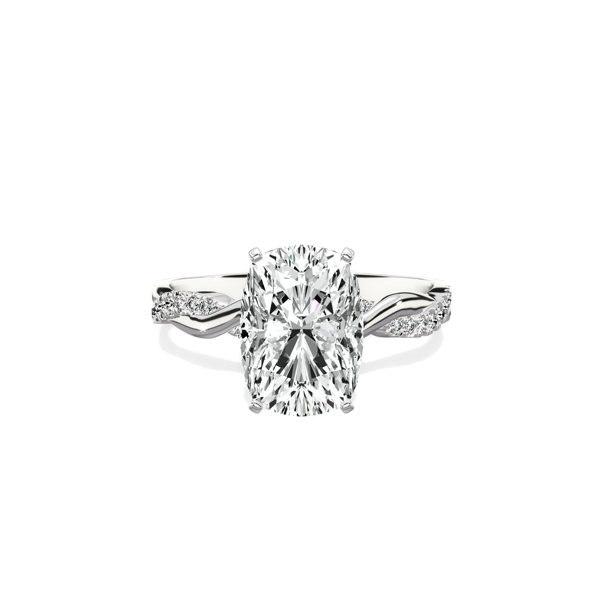 Intertwined Solitaire Engagement Ring - The Better Diamonds