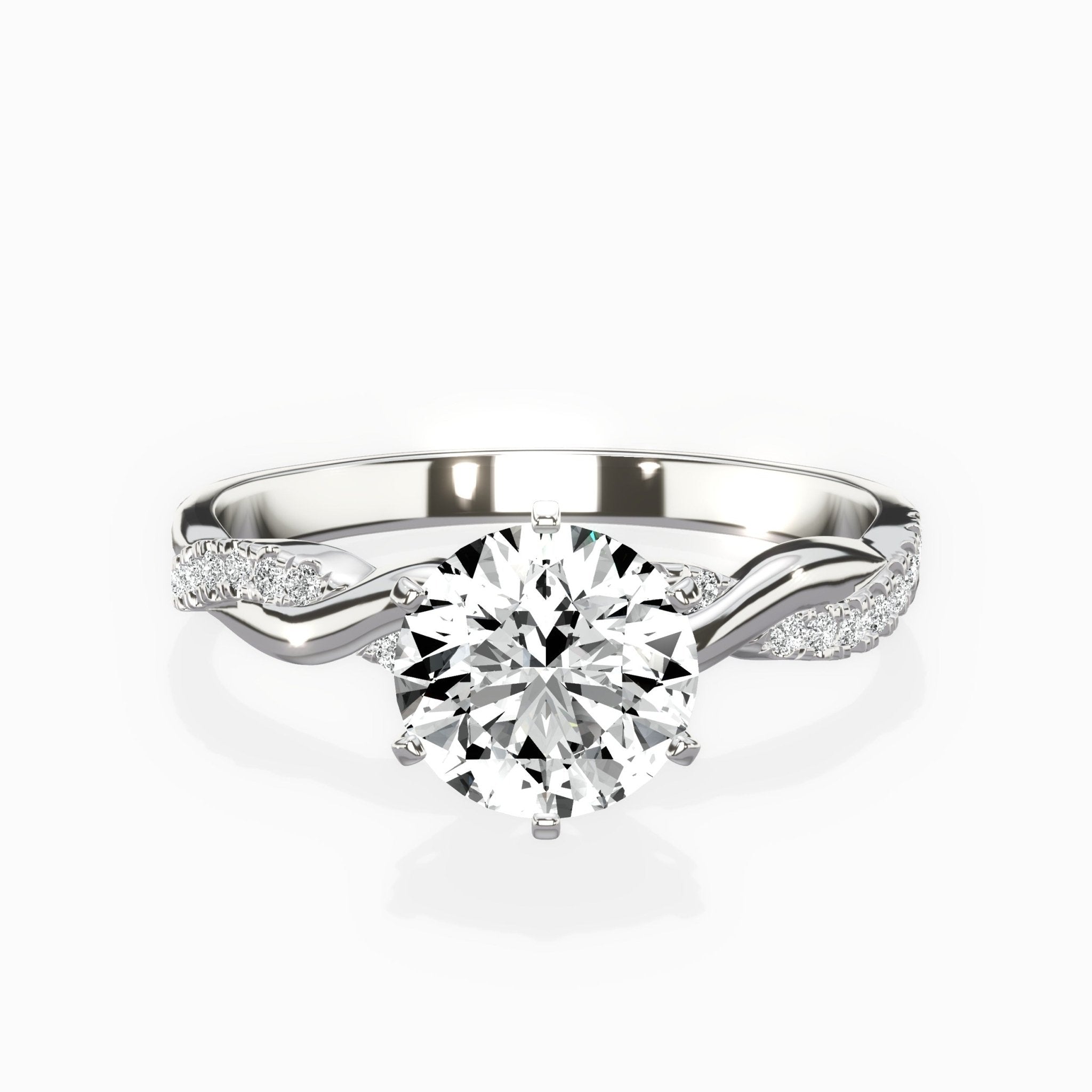 Intertwined Solitaire Engagement Ring - The Better Diamonds