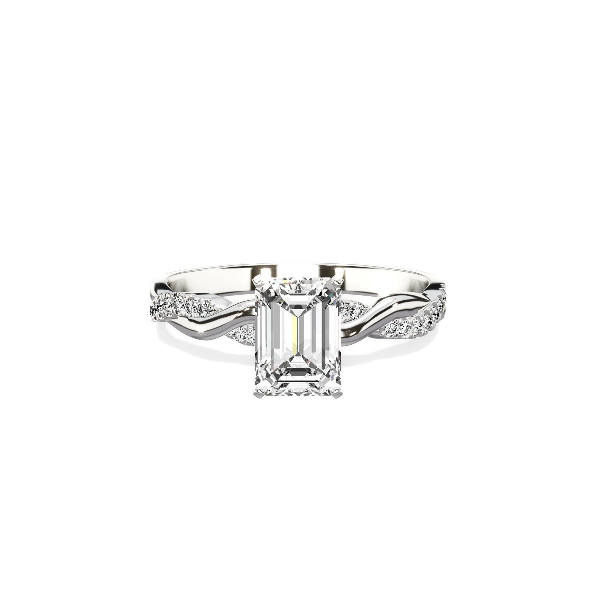 Intertwined Solitaire Engagement Ring - The Better Diamonds