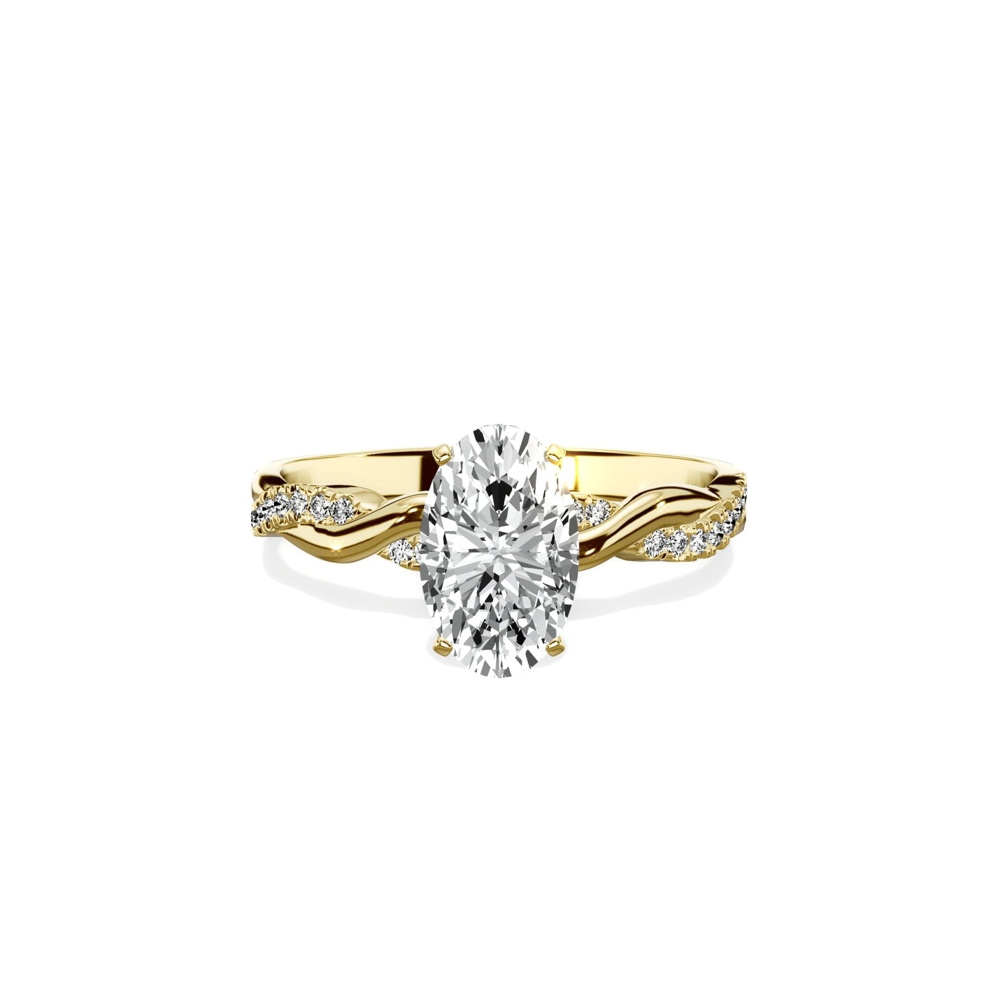 Intertwined Solitaire Engagement Ring - The Better Diamonds