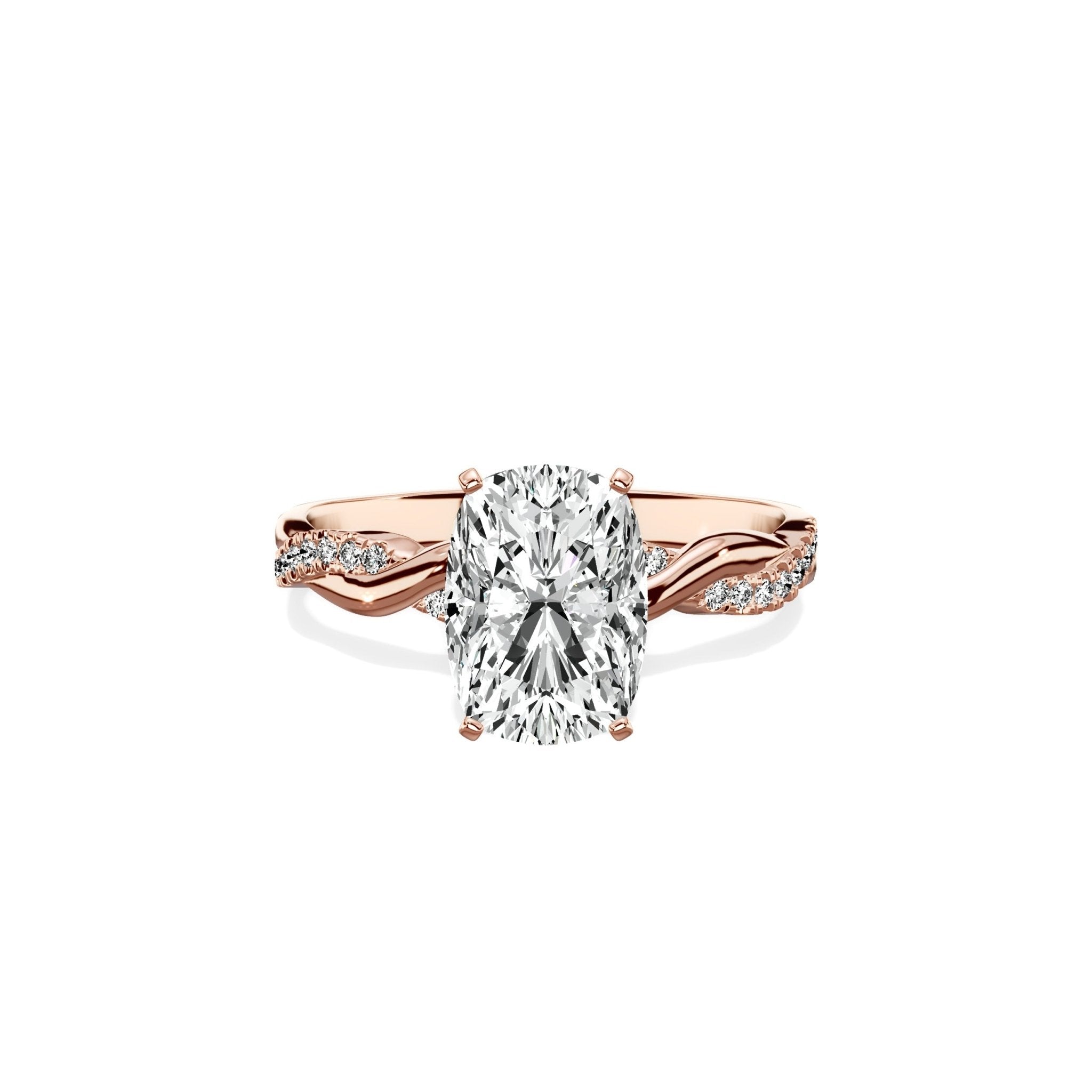 Intertwined Solitaire Engagement Ring - The Better Diamonds