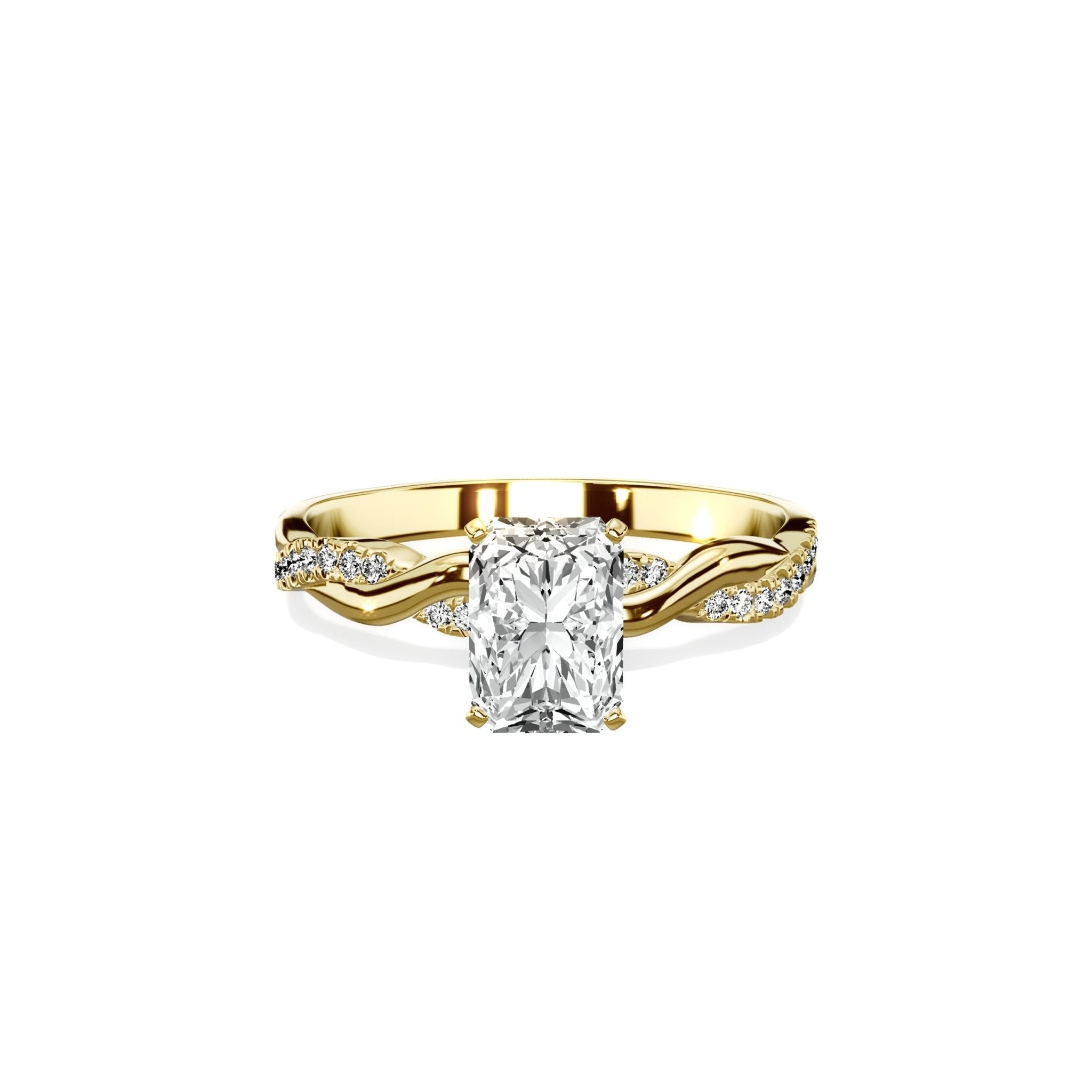 Intertwined Solitaire Engagement Ring - The Better Diamonds