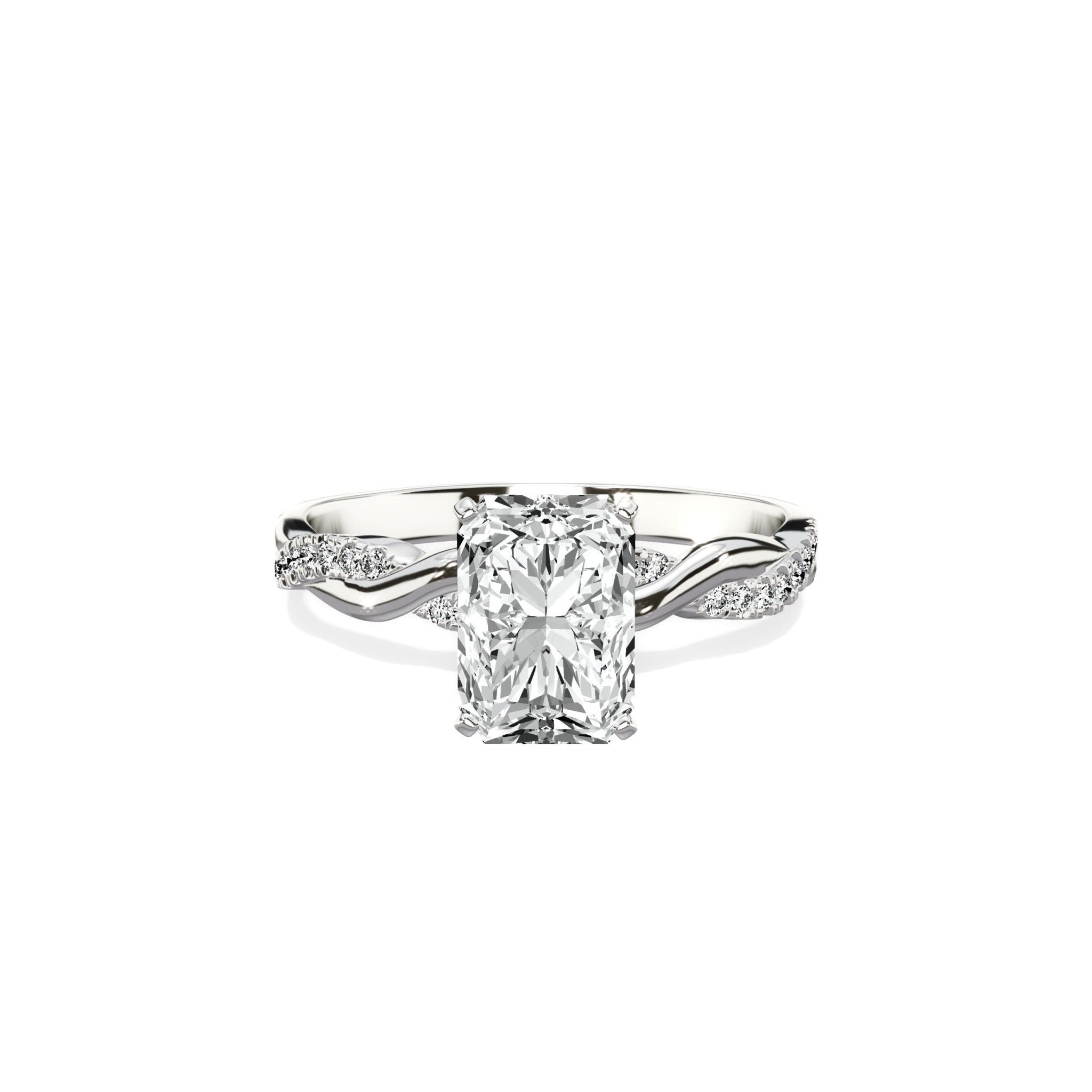 Intertwined Solitaire Engagement Ring - The Better Diamonds