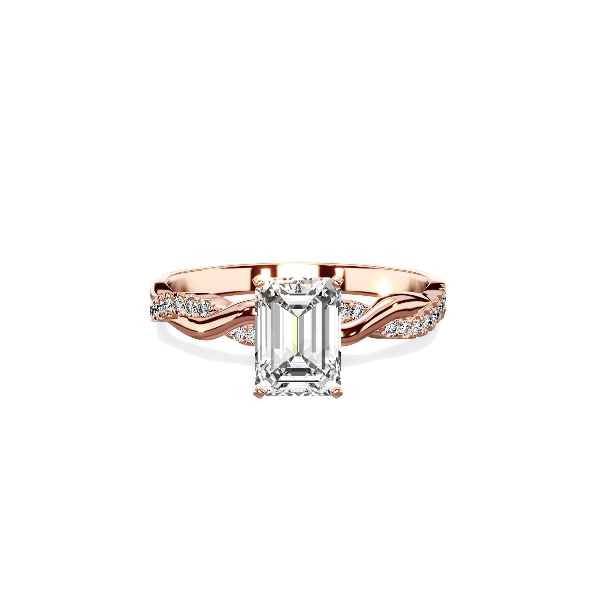 Intertwined Solitaire Engagement Ring - The Better Diamonds