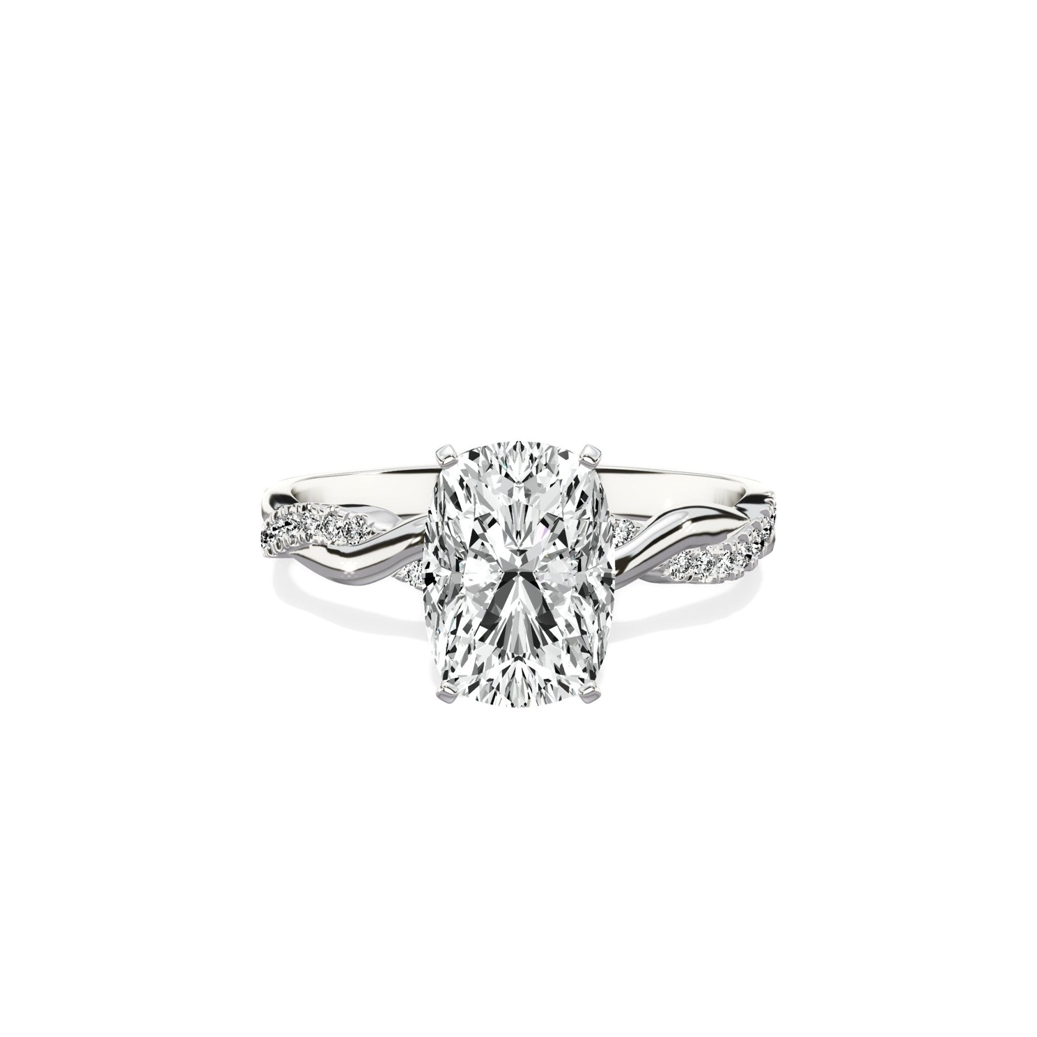 Intertwined Solitaire Engagement Ring - The Better Diamonds