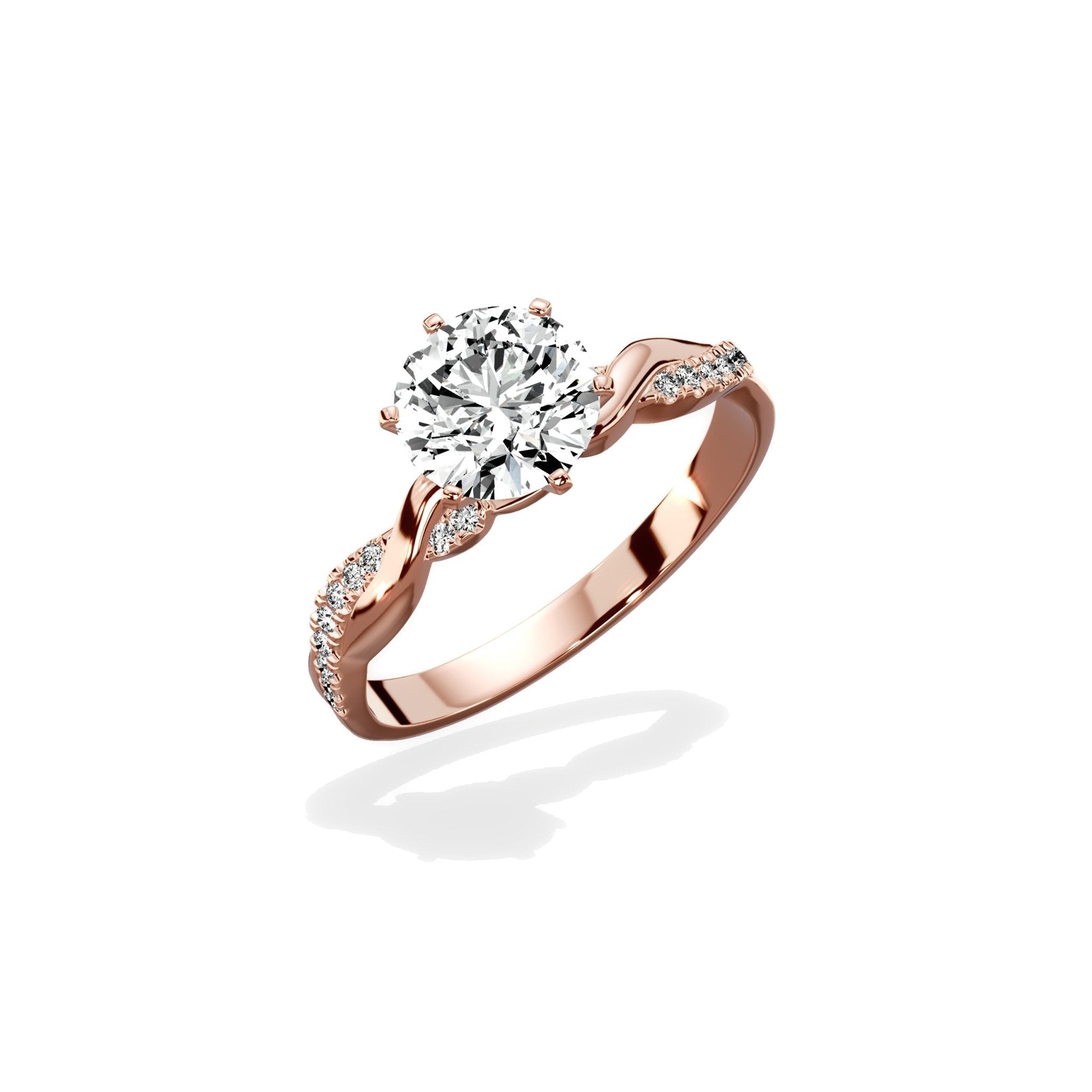 Intertwined Solitaire Engagement Ring - The Better Diamonds