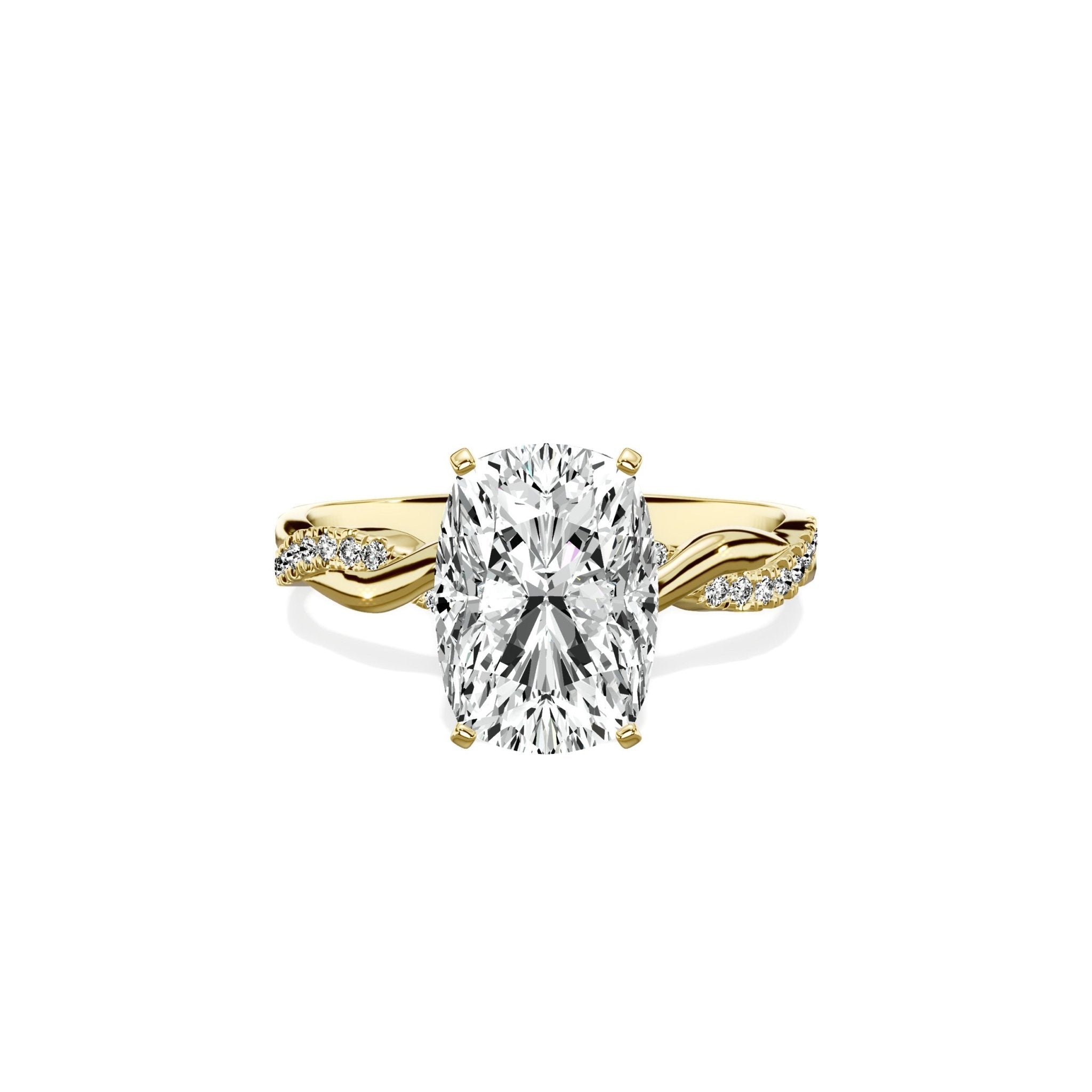 Intertwined Solitaire Engagement Ring - The Better Diamonds